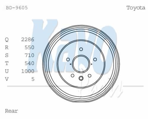 KAVO PARTS Jarrurumpu BD-9605